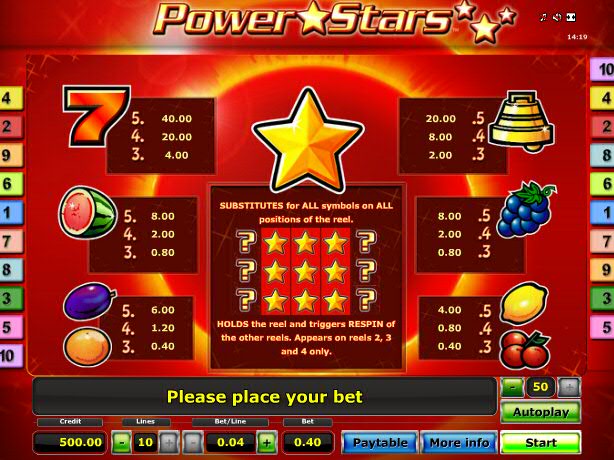 power stars игровой автомат
